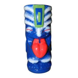 Tiki’s Bar And Grill Waikiki Hawaii Blue Haka M Red Tongue Limited Numbered Ed